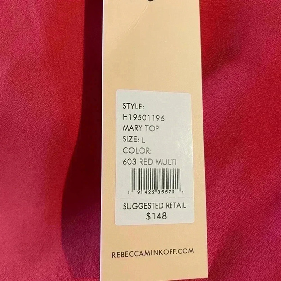 Rebecca Minkoff Mary Peplum  Wrap Top sz L - Picture 4 of 4
